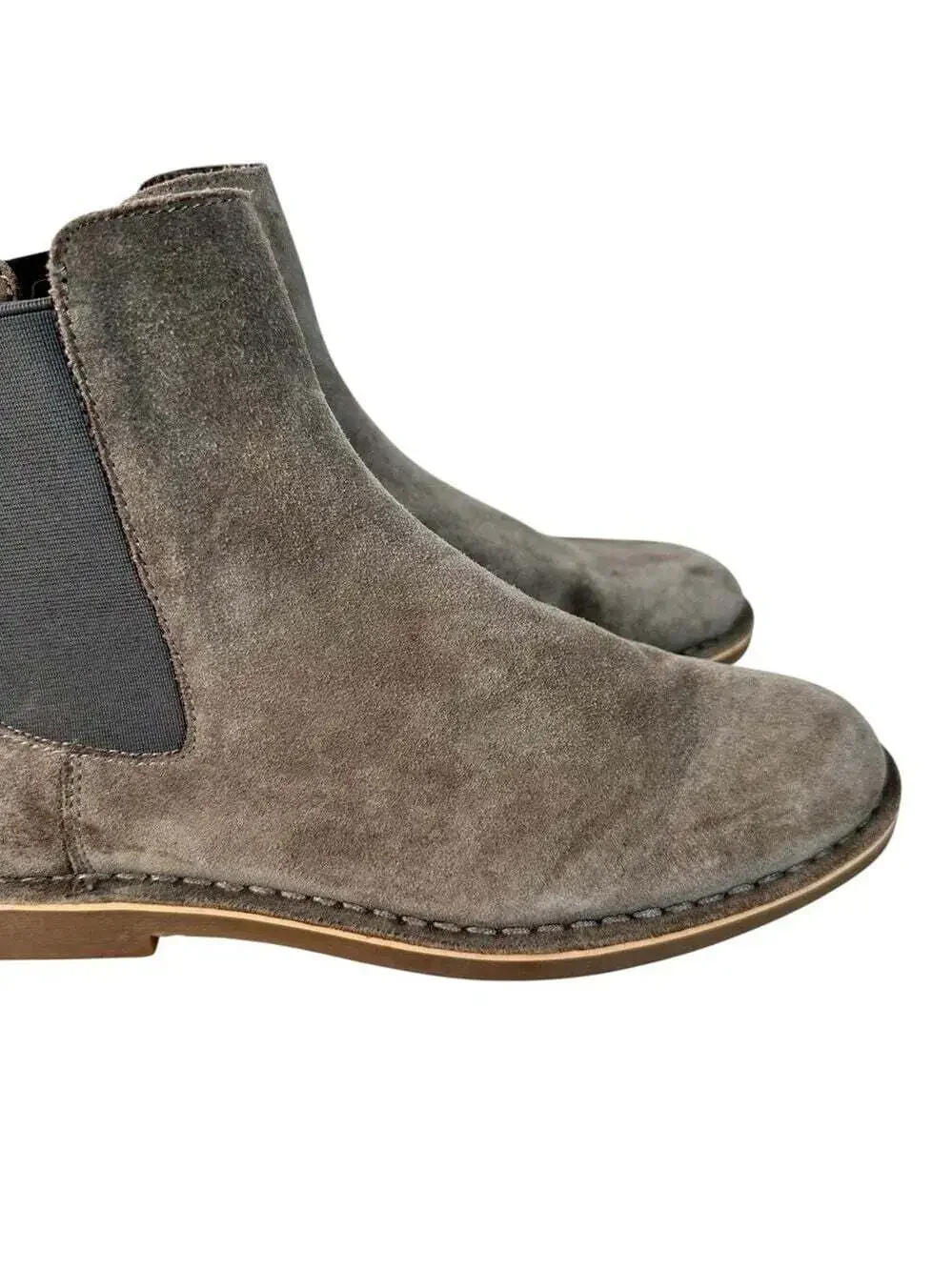 The Rail Mens Suede Chelsea Boots With Rubber Soles Size Grey Classic Casualcore